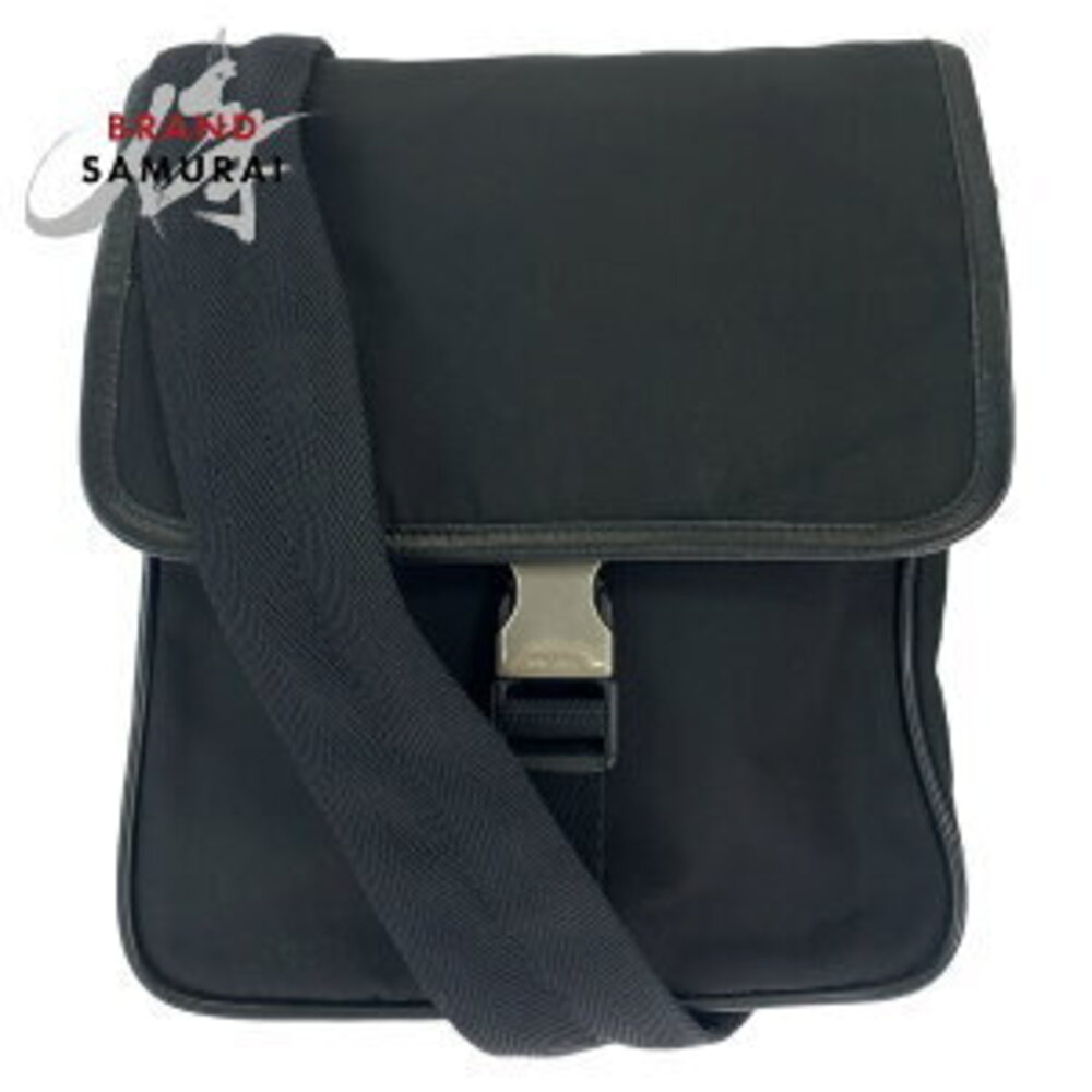 Prada triangular plate shoulder bag black nylon logo Tessuto - Picture 2 of 10